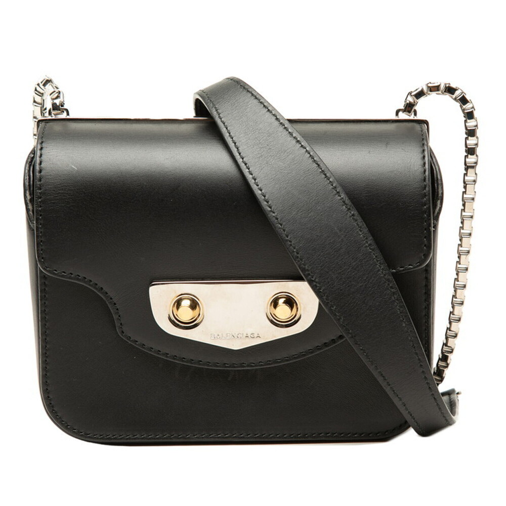 Balenciaga Neoclassic Chain Mini Crossbody Shoulder Bag 369535 Black Leather ...